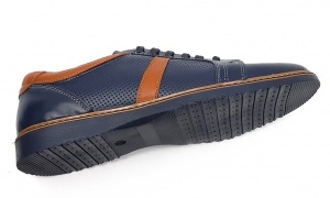 Pantofi barbati casual din piele naturala, bleumarin, TENMARIOBLM - Img 2
