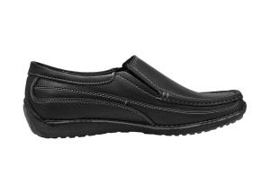 Pantofi barbati casual din piele naturala cu elastic Bleumarin, GKR110N - Img 9