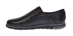 Pantofi barbati casual din piele naturala cu elastic negru SP2019EN - Img 8