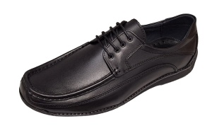 Pantofi barbati casual din piele naturala cu siret Negru GKR100N - Img 6