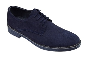 Pantofi barbati casual din piele naturala intoarsa Bleumarin - 855VELBLM - Img 6