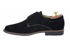 Pantofi barbati casual din piele naturala intoarsa - Model Negru PASN - Img 2