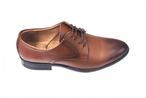 Pantofi barbati casual din piele naturala maro - 101TGMCON - Img 2