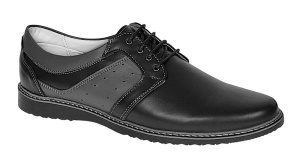 Pantofi barbati casual din piele naturala Negru GKR32N