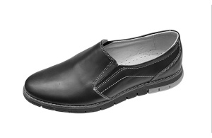Pantofi barbati, casual din piele naturala, Negru, GKR81N - Img 7
