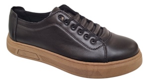 Pantofi barbati casual din piele naturala Negru Gold GKR122N