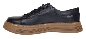 Pantofi barbati casual din piele naturala Negru Gold GKR124N - Img 2