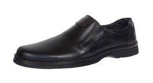 Pantofi barbati casual din piele naturala pe calapod lat cu elastic GKR104N - Img 8