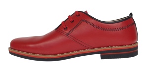 Pantofi barbati casual din piele naturala - Rosu 501RN Marimea 39 - Img 2