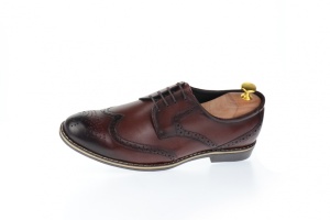 Pantofi barbati casual, visinii din piele naturala - 500VIS - Img 5