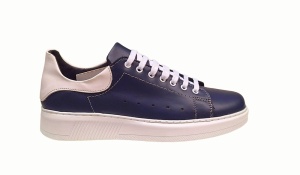 Pantofi barbati din piele naturala, Bleumarin &amp; Alb Sport 2 - Img 7