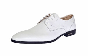 Pantofi barbati eleganti din piele naturala Alb Box GKR101A - Img 9