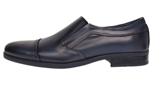 Pantofi barbati eleganti din piele naturala Bleumarin fara siret GKR232BL - Img 4
