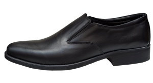 Pantofi barbati, eleganti, din piele naturala, cu elastic, Negru, ADY3NEL - Img 3
