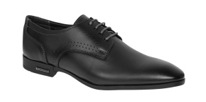 Pantofi barbati eleganti din piele naturala culoare neagra GKR101N - Img 8