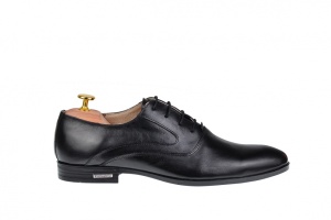 Pantofi barbati eleganti din piele naturala de culoare neagra PNOU371N - Img 2