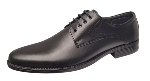 Pantofi barbati eleganti din piele naturala de culoare neagra Zidan 819