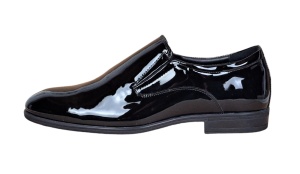 Pantofi barbati, eleganti, din piele naturala, fara siret, Negru LAC SIR073NEL - Img 7