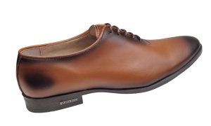 Pantofi barbati eleganti din piele naturala maro coniac GKR71M - Img 5