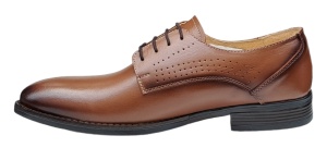 Pantofi barbati eleganti din piele naturala - Maro - Img 2
