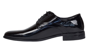 Pantofi barbati eleganti din piele naturala - Model Klaime Negru Lac - Img 4