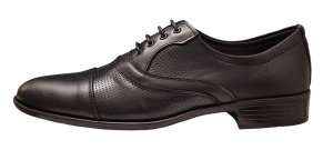 Pantofi barbati eleganti din piele naturala - Model Negru Matritat 18N - Img 3