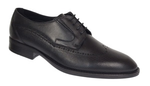 Pantofi barbati eleganti din piele naturala - Model Office Negru 708 - Img 5
