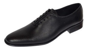 Pantofi barbati eleganti din piele naturala - Model Office Negru Matritat GKR35NPF - Img 5