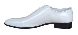 Pantofi barbati eleganti pentru ceremonii din piele naturala lac, alb MOD1ALAC - Img 9