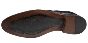 Pantofi barbati office, eleganti din piele naturala, Bleu Navy, TEST68BL - Img 5