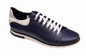 Pantofi barbati sport bleumarin inchis din piele naturala GKR111BLU - Img 2