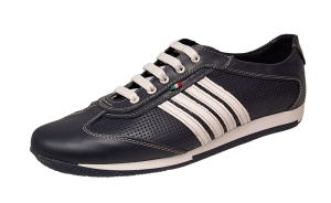 Pantofi barbati sport din piele naturala , Bleumarin, Alb - GKR93BLM - Img 3