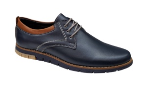 Pantofi barbati sport din piele naturala bleumarin, GKR57BLM