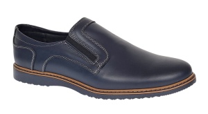 Pantofi casual barbati din piele naturala Bleumarin GKR 331ELBL