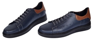 Pantofi casual barbati din piele naturala - Model Cairo Bleumarin 23XBL - Img 3