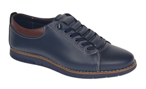 Pantofi casual barbati din piele naturala - Model Markus AS Bleumarin - Maro