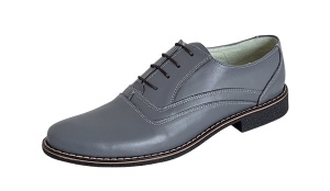 Pantofi casual barbati din piele naturala P37 Gri - Img 5