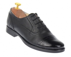 Pantofi casual dama din piele naturala box cu varf lac - P291LACN