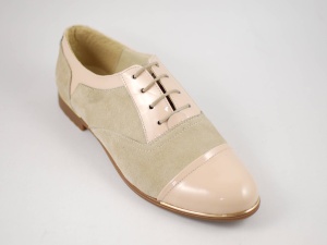 Pantofi dama casual din piele naturala BEJ - RUT2LACBEJ - Img 4