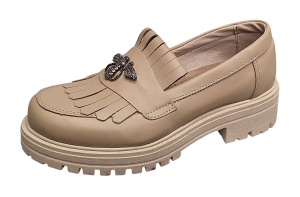 Pantofi dama casual din piele naturala bej Sasha - Img 10