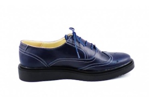 Pantofi dama casual din piele naturala bleumarin - Cod: P29BLM - Img 6