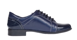 Pantofi dama casual din piele naturala box lac Bleumarin P53LACBL - Img 7