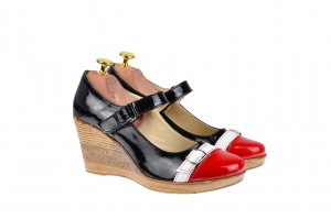 Pantofi dama, casual, din piele naturala, cu platforme de 7cm, foarte comozi - P60RAN2 - Img 2