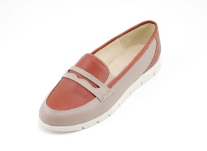 Pantofi dama casual din piele naturala, cu platforme - Made in Romania ROVI23CREM - Img 2