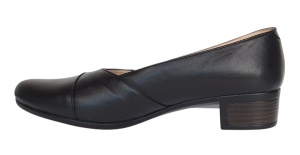 Pantofi dama casual din piele naturala de culoare neagra P19N - Img 3
