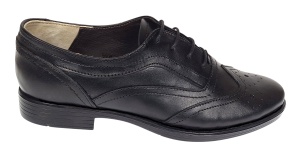 Pantofi dama casual din piele naturala de culoare neagra - P29NBOX - Img 4