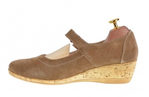 Pantofi dama casual din piele naturala intoarsa bej - P38BEJVELUR - Img 2