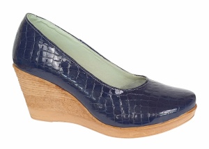 Pantofi dama casual din piele naturala platforme de 7 cm Mara Bleumarin - P3550BLCR