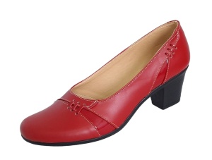 Pantofi dama comozi si eleganti din piele naturala Rosu - MVS72R - Img 6