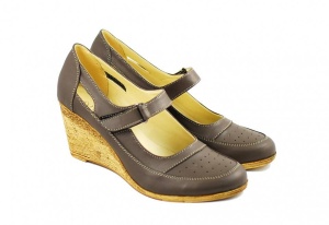 Pantofi dama cu platforma din piele naturala - Foarte comozi P9154G